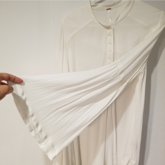 Free People easy girl tunic top dress white/cream. - Picture 5 of 8